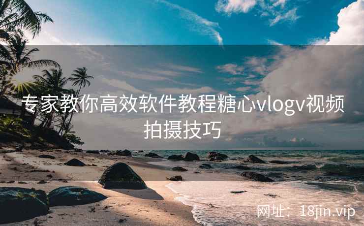 专家教你高效软件教程糖心vlogv视频拍摄技巧